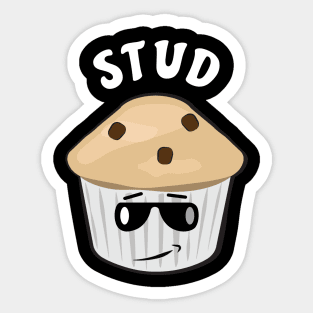 Muffin Stud - Funny Character Illustration Sticker